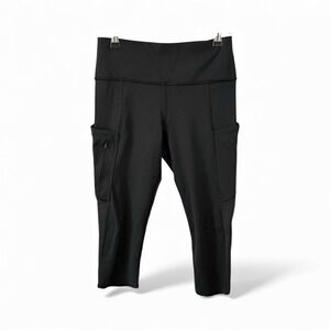 Athleta Salutation Stash Tight Leggings Black Pockets Women's Size S SET OF 3